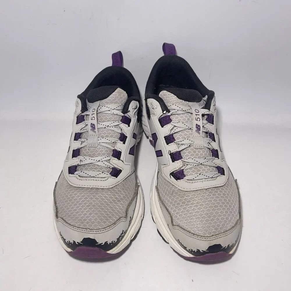 New Balance Women's 510 V5 Trail Running Shoes Gray/Purple WT510LG5 Size 10 - Picture 2 of 14